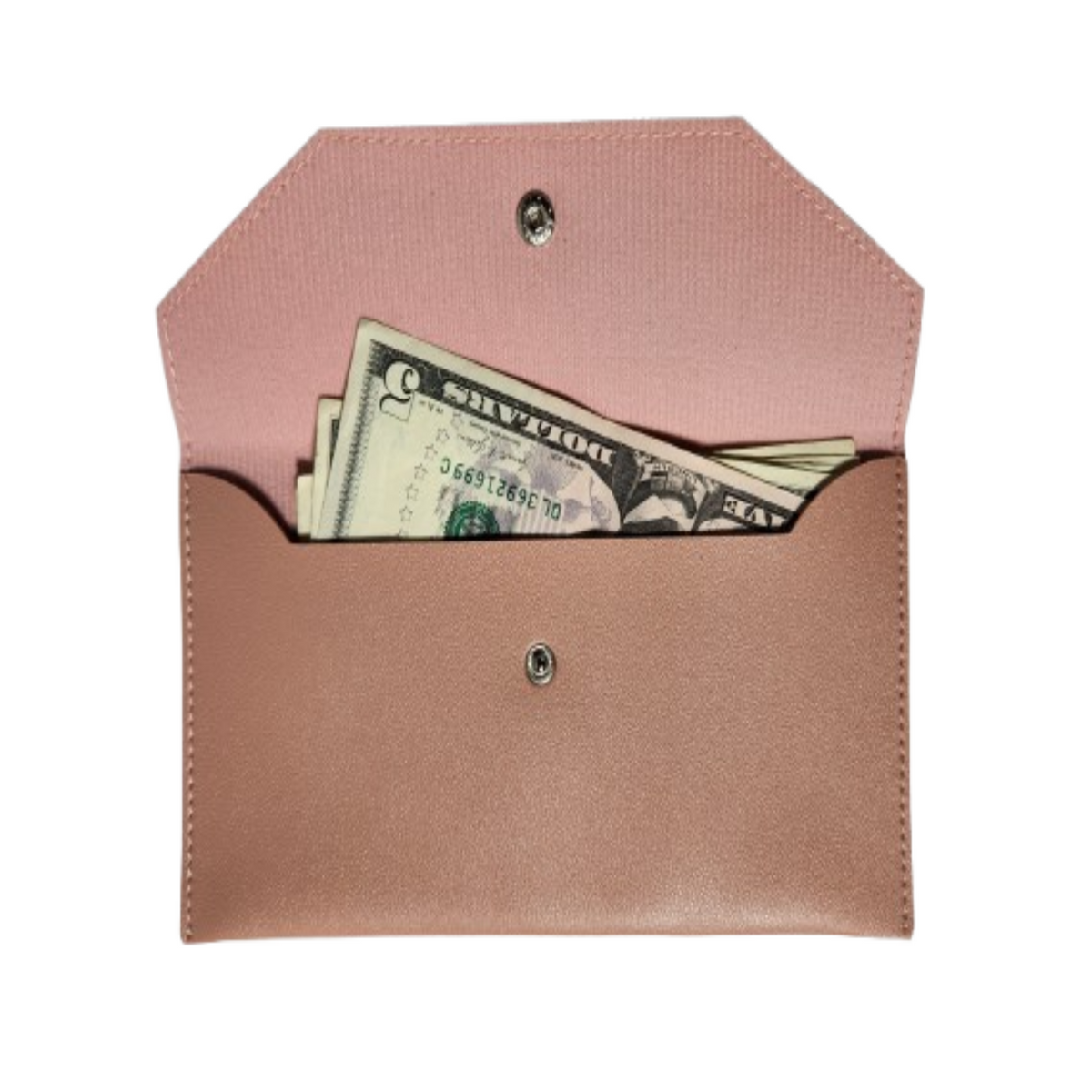 Pink Money Envelope open with cash.