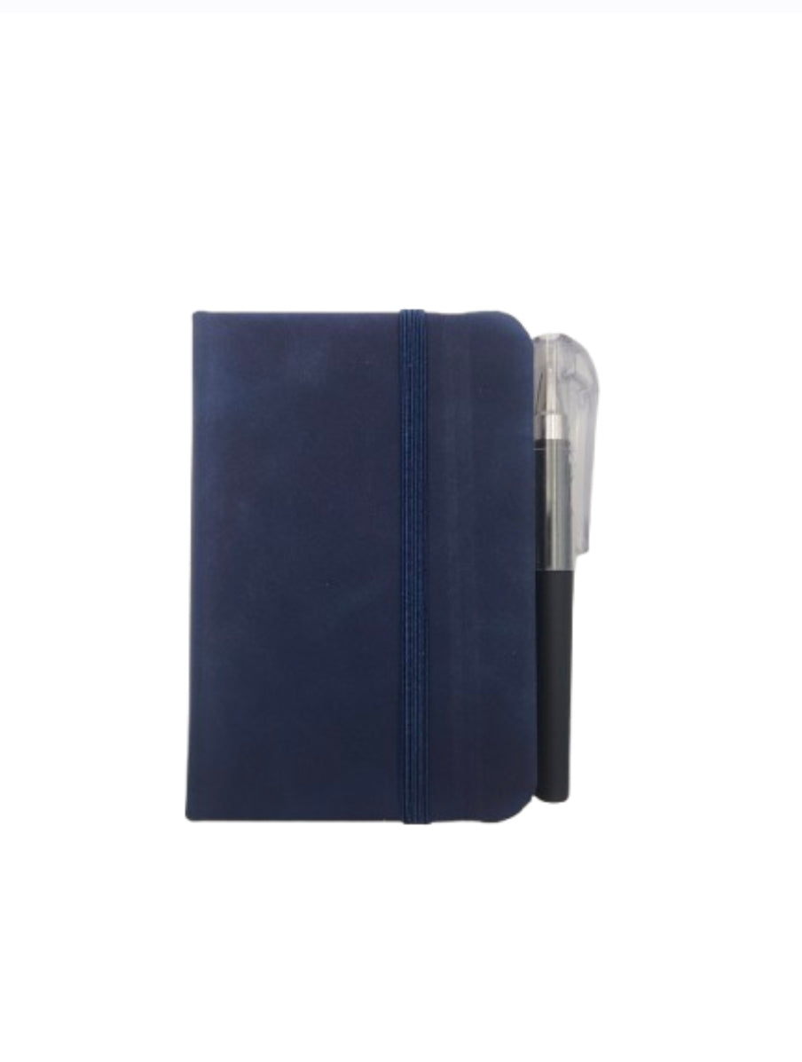 Navy mini notebook with matching pen