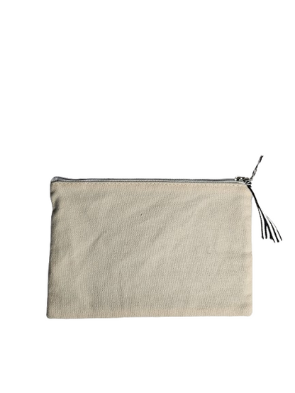 Coffee & makeup zip pouch back view