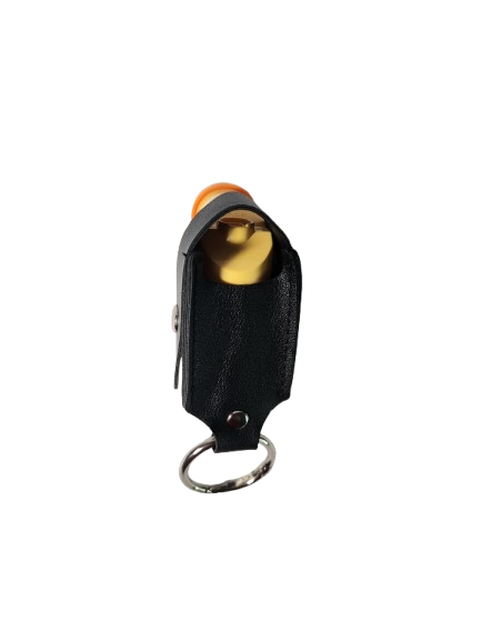 Black inhaler case keychain front view