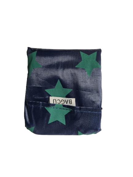 Nav star foldable reusable shopping bag in compact pouch