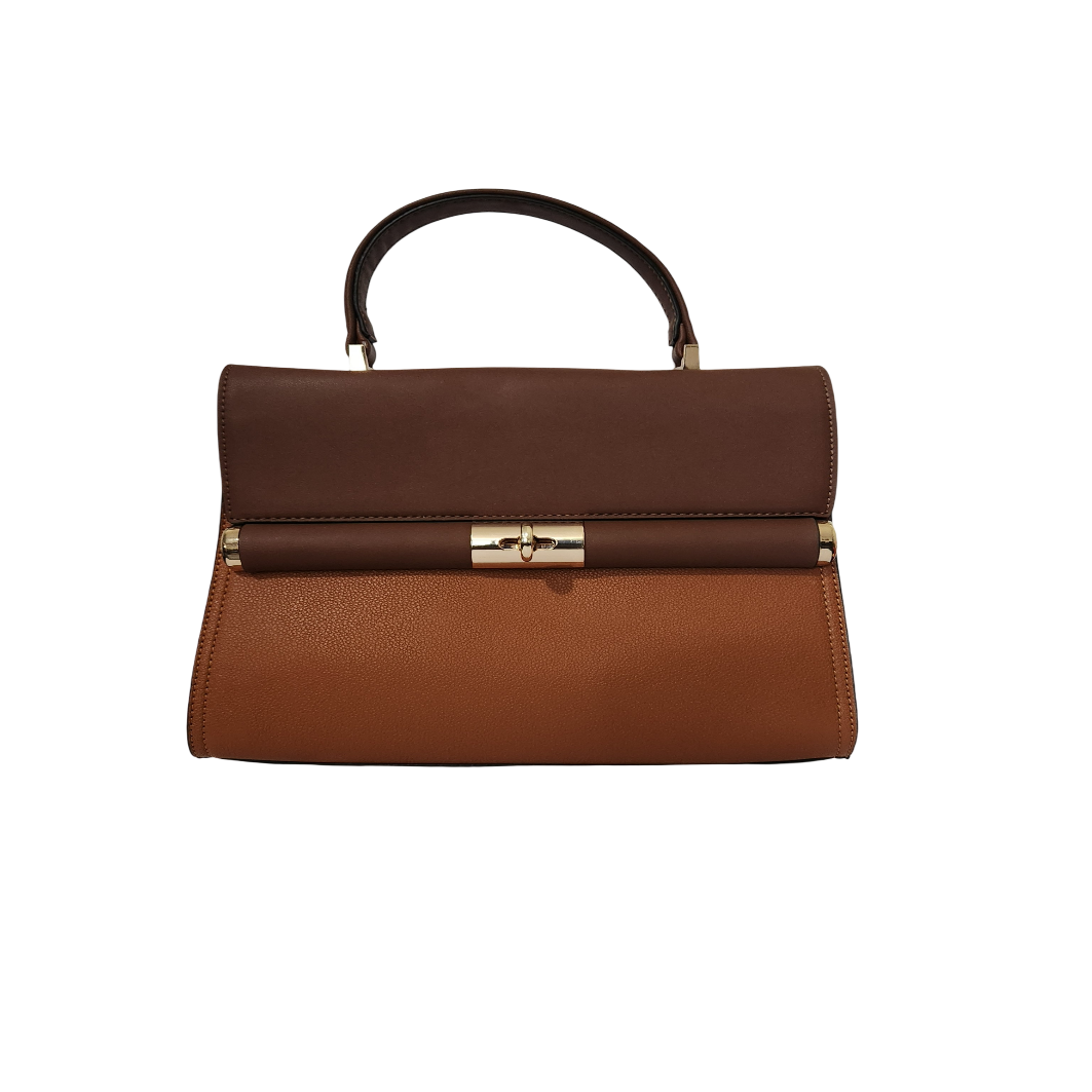Brown American Bee 2-piece satchel bag