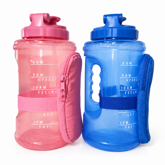 Motivational Water Bottle with Pouch