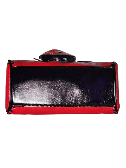 Red Diophy ladybug satchel bag bottom view
