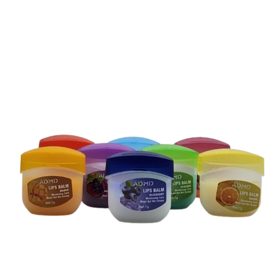 Assorted mini lip balms in colorful containers