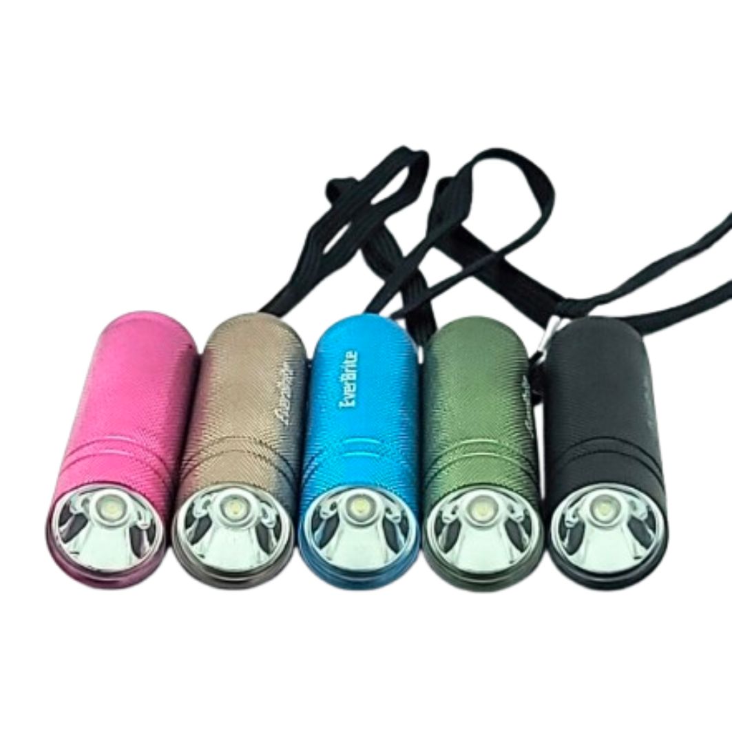 Assorted mini-LED flashlights with wrist straps